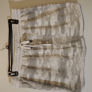 Maurices Gray Camo Drawstring Skirt w/Pockets